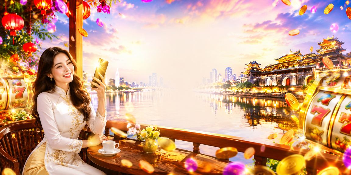 Người chơi sử dụng slot trong quán cà phê tại Huế